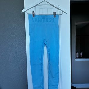 Vanquish, Ribbed Seamless 25” Leggings, Ice Blue, Size Small, Like New